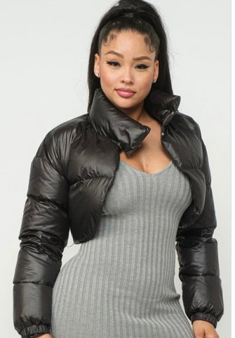 The “PrettyGirl” Cropped Puffer